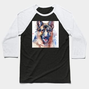 German Shepherd Watercolor - Gift For Dog Lovers Baseball T-Shirt